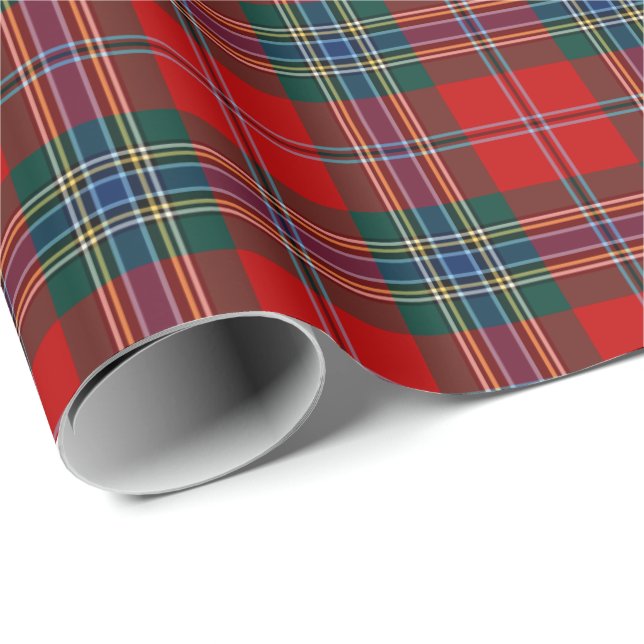 Papel De Presente MacLean de Duart Clan Tartan (Ponta do rolo)