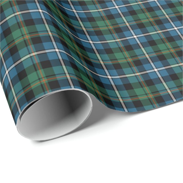 Papel De Presente MacRae Clan Hunting Tartan (Ponta do rolo)