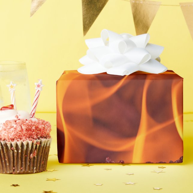 Papel De Presente Macro de chama de incêndio (Festa de aniversário)