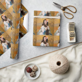 Papel De Presente Madame Rimsky em Dourado