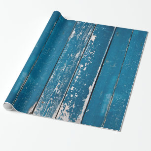 Papel De Presente Madeira azul velha