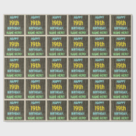 Papel De Presente Madeira do falso, olhar pintado do texto, 19o