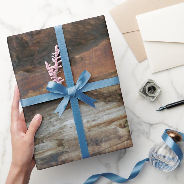 Papel De Presente Madeira escura Papel de embalagem (Presentear)