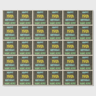 Papel De Presente Madeira Falsa,