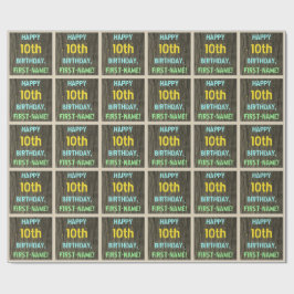 Papel De Presente Madeira Falsa, Olhar para Texto Pintado, 10º Anive