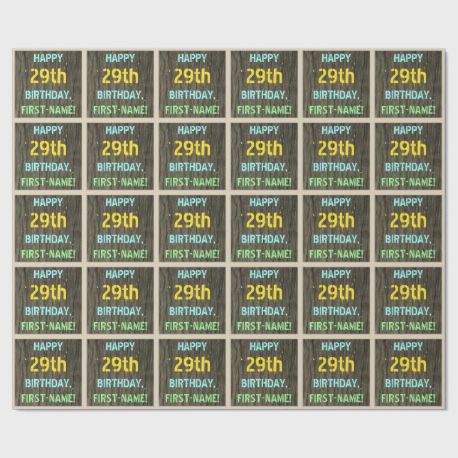 Papel De Presente Madeira Falsa, Olhar para Texto Pintado, 29º Anive (Aberto)