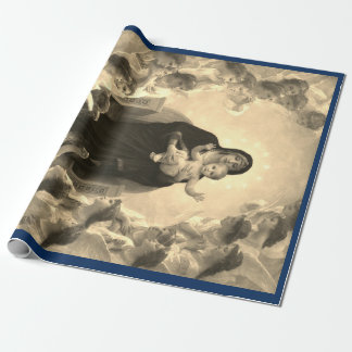Papel De Presente MADONNA E CRIANÇAS NATAL GIFT WRAP Bouguereau