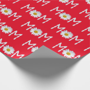Papel De Presente Mãe Daisy Flor e pétalas