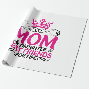 Papel De Presente Mãe De Arte De mamãe E Amigos De Filha