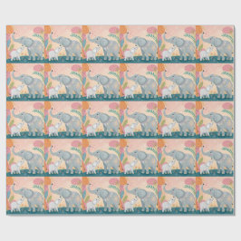 Papel De Presente Mãe Elefante e Bebê