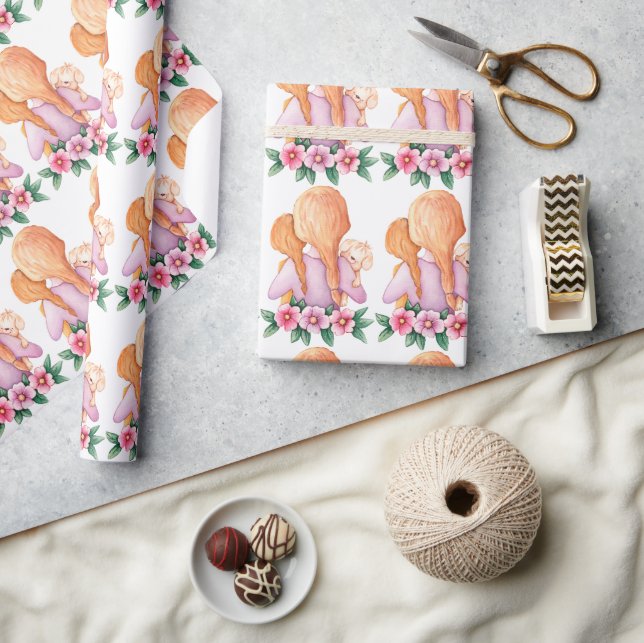 Papel De Presente Mãe Filho Dia de as mães (Artesanato)