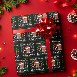 Papel De Presente Maga La La Funny Trump Ugly Christmas