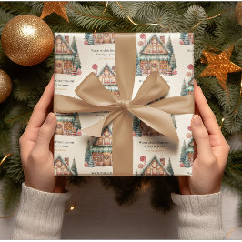 Papel De Presente Magia de Natal escandinava