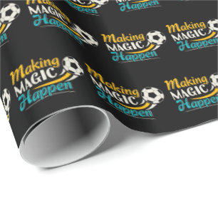 Papel De Presente Magia do Fazer de futebol acontece