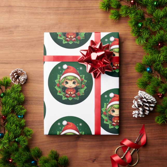 Papel De Presente Magia do Little Boy Elf Xmas (Presente de Natal)