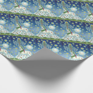 PAPEL DE PRESENTE MAGIC CHRISTMAS UNICORN HOLIDAY WRAPPING PAPEL