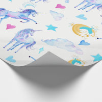 Magical Unicorn Pattern Watercolor Design