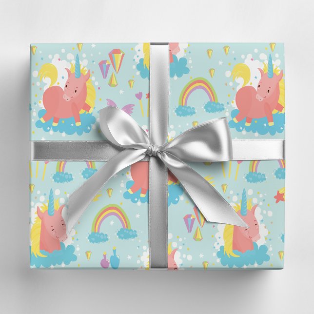 Papel De Presente Magical Unicorn Rainbow (Criador carregado)