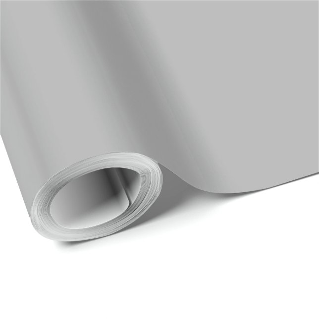 Papel De Presente Mágico Cinza Sólido (Ponta do rolo)