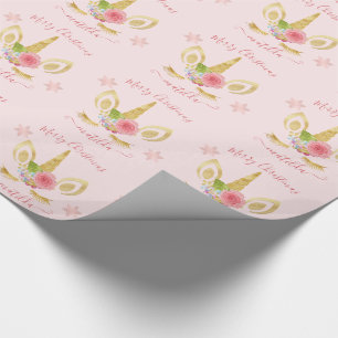Papel De Presente Magnífico e giro unicórnio de ouro alegre de Nat
