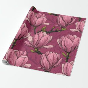 Papel De Presente Magnolia Jardim