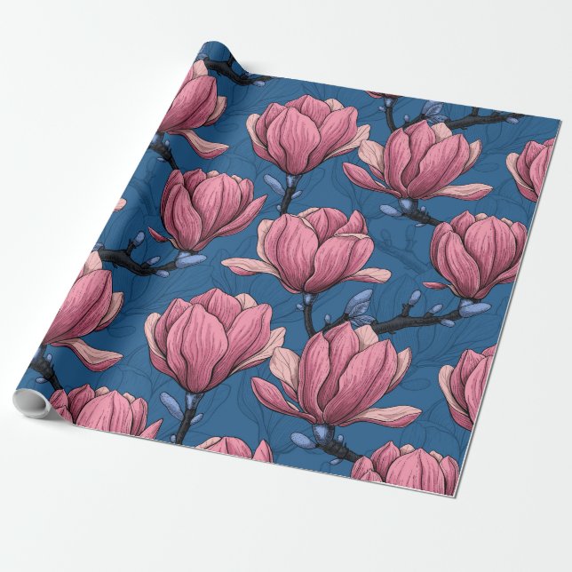 Papel De Presente Magnolia Jardim (Desenrolado)