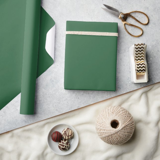 Papel De Presente Mago Verde Sólido (Artesanato)