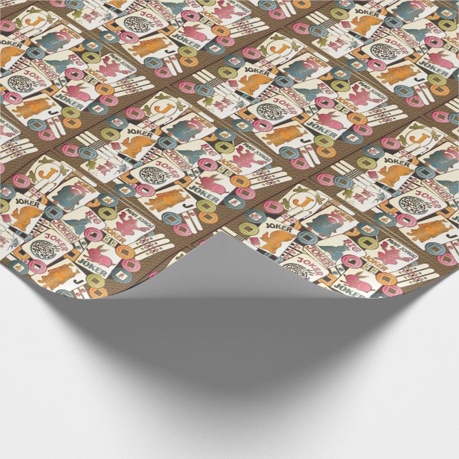 Papel De Presente Mah Jongg Jokers (Ponta)