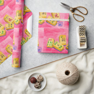 Papel De Presente Mahjong