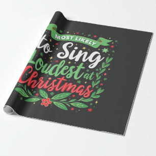 Papel De Presente Mais propenso a cantar mais alto no Natal