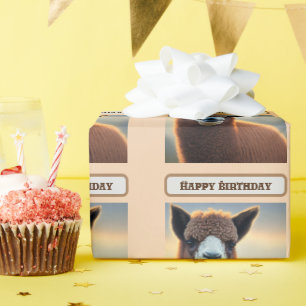 Papel De Presente "Majestade Fluffy: O Grande Marrom Marrom Alpaca"
