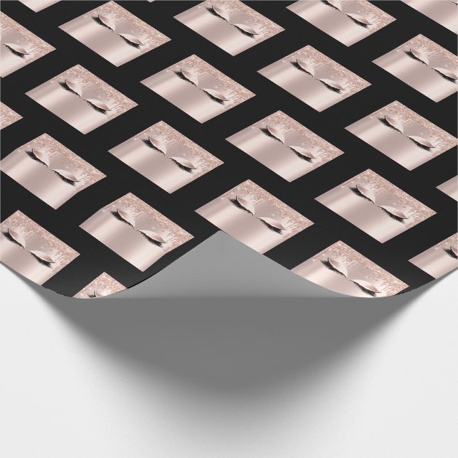 Papel De Presente Makeup Eyebrows Lashes Rosa Spark Bridal Sweet16th (Ponta)