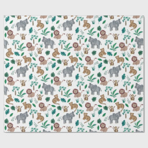 Papel De Presente Mala de Presente de Aniversário Selvagem Infantil