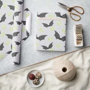 Papel De Presente Mala de Presente de Halloween Spooky Vintage Wit