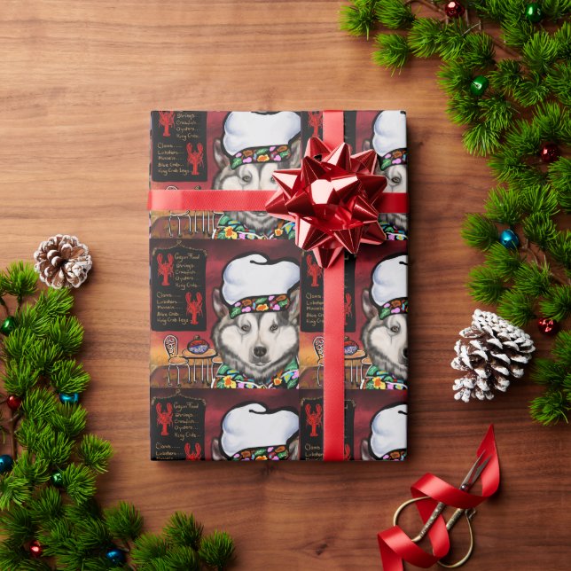 Papel De Presente Malamute do Alasca (Presente de Natal)