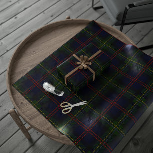 Papel De Presente Malcolm Clássico Russo da Xadrez Elegante Tartan