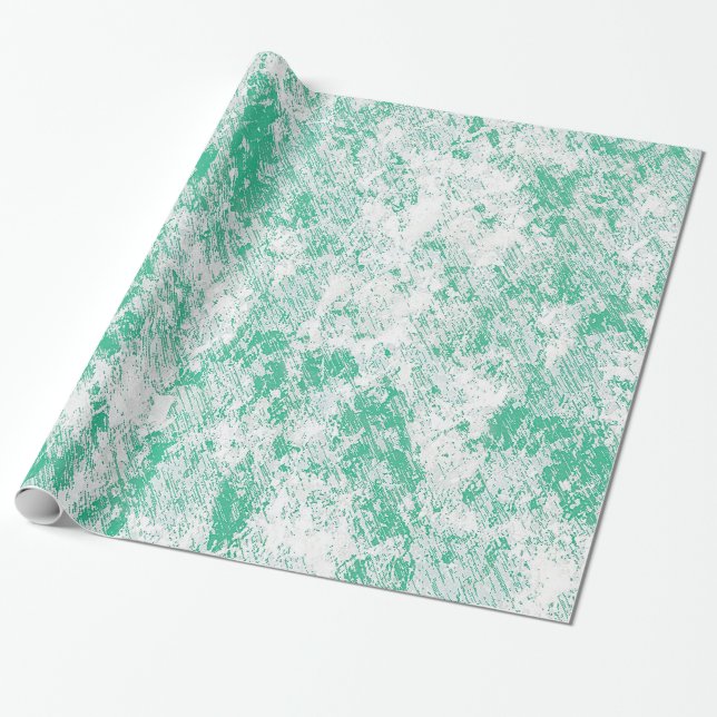 Papel De Presente Malha de Presente Verde Marble (Desenrolado)