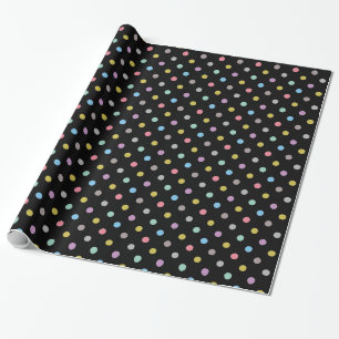 Papel De Presente MALHA Negra Pasta ELEGANTE ANIVERSÁRIO WRAP