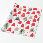 Papel De Presente Malha Personalizada de Fotos de Pequenas Árvores d<br><div class="desc">Muitas árvores de Natal se sentem festivas e mostram suas fotografias com um feliz fazer de mensagem de presente neste papel de Natal,  um tipo e algo que seus amigos e familiares adorarão receber. Fotografia � Shanna Russell Fotografia,  San Antonio TX</div>