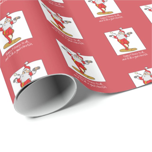 Papel De Presente Malhação Exercício Natal com Papais noeis (Ponta do rolo)