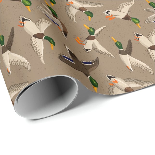 Papel De Presente Mallards Gift Wrap Kraft (Ponta do rolo)