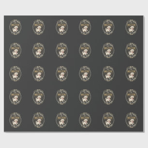 Papel De Presente Maltês Não Indo Cachorro Gravata Vermelha Quadro d