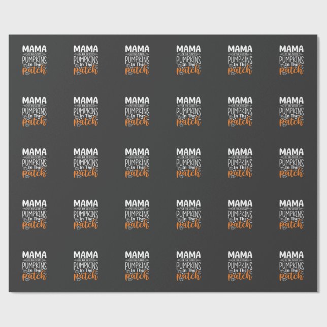 Papel De Presente Mama Pumpkins Patch Design de Halloween_1 (Aberto)
