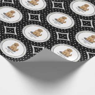 Papel De Presente Mamãe Doodle Mãe (ouro de vermelho) Mãe de cach