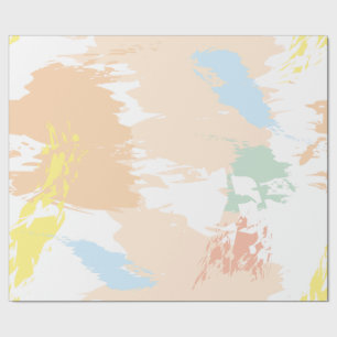 Papel De Presente Manchas Abstrato Varicoladas Moderadas de Pastel