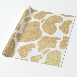 Papel De Presente Manchas brancas Douradas simples, grandes manchas,