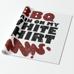 Papel De Presente Manchas de churrasco na minha cor branca