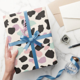 Papel De Presente Manchas-leopardo cor-de-rosa moderna