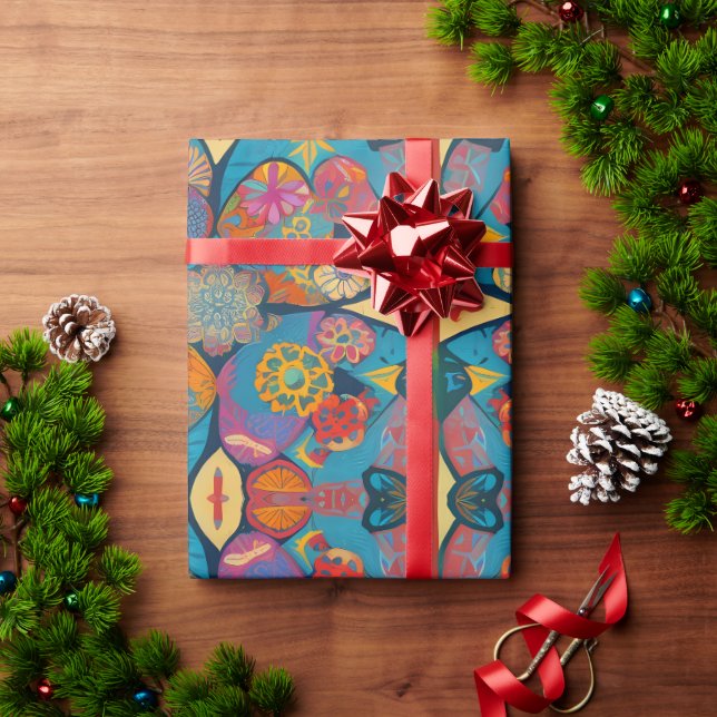 Papel De Presente Mandala, arte simétrica (Presente de Natal)