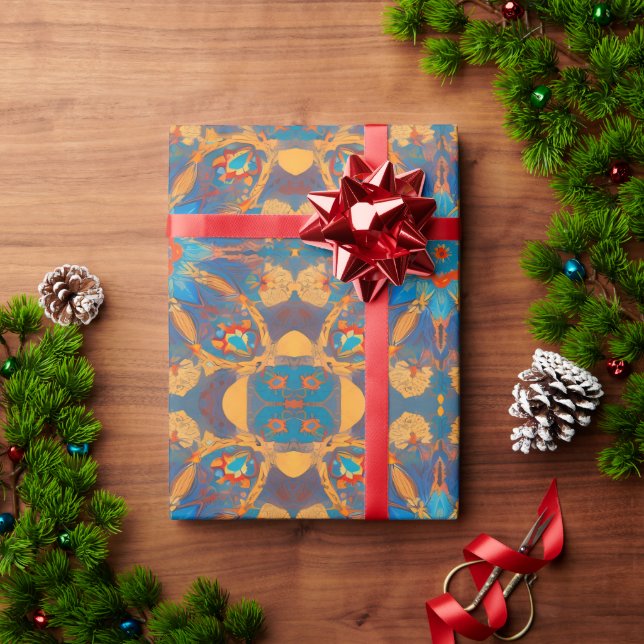Papel De Presente Mandala, arte simétrica (Presente de Natal)